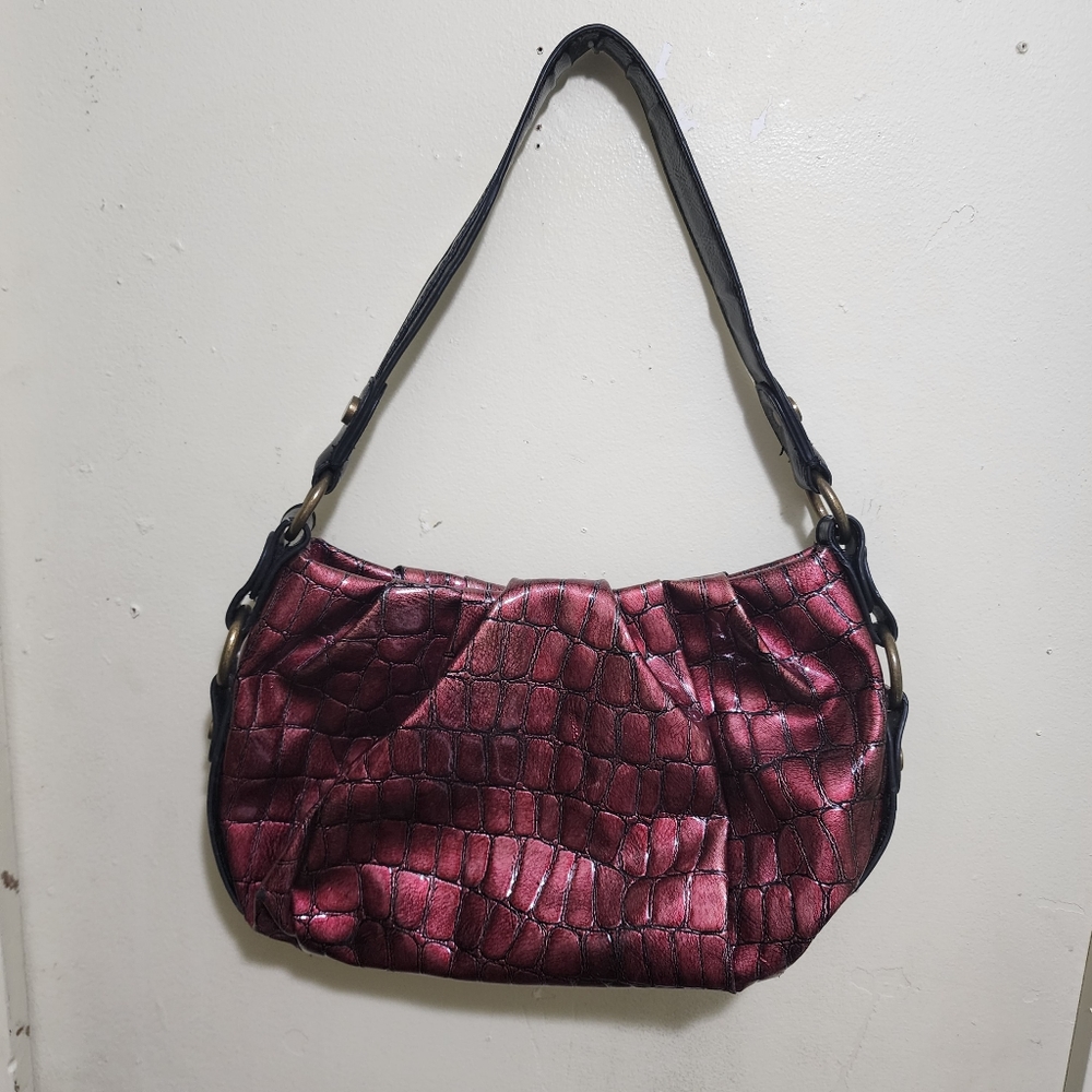 Vera Wang Red Alligator print purse